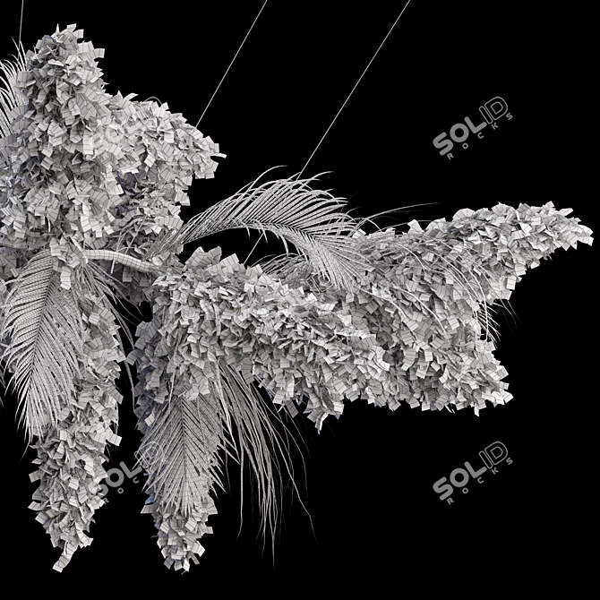 Elegant Ceiling Pampas Fixture 3D model image 5