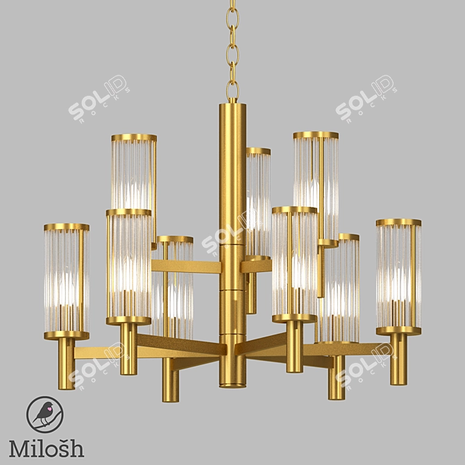 Modern MILOSH Crystal Chandelier 3D model image 1