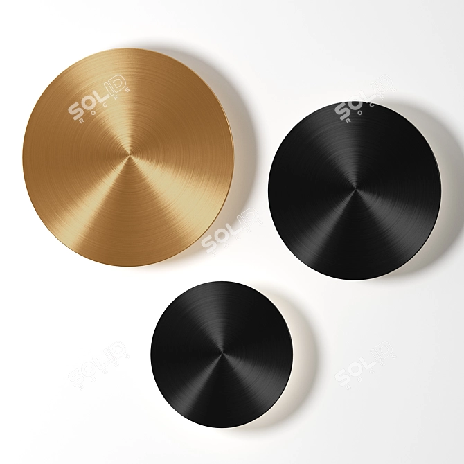 Minimalist Brass Wall Sconce 3D model image 1