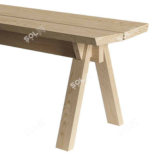 Sagyo Bench: Sleek Comfort Design 3D model image 3