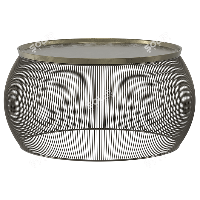 Modern Round Wire Coffee Table 3D model image 3