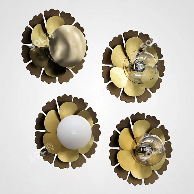 Camellia Wall Sconce - Modern Loft Lighting 3D model image 2