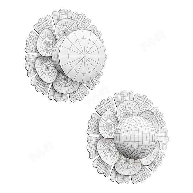 Camellia Wall Sconce - Modern Loft Lighting 3D model image 3