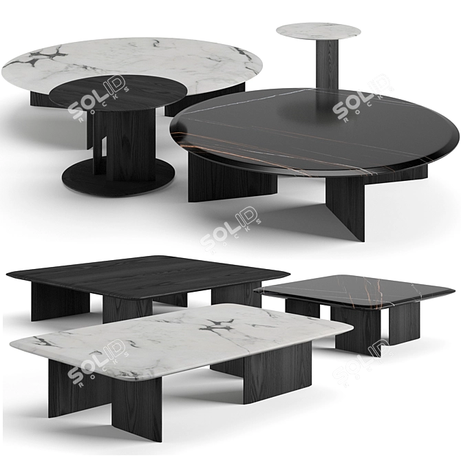 Contemporary Poliform Mush Coffee Tables 3D model image 1