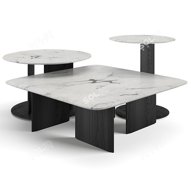 Contemporary Poliform Mush Coffee Tables 3D model image 4