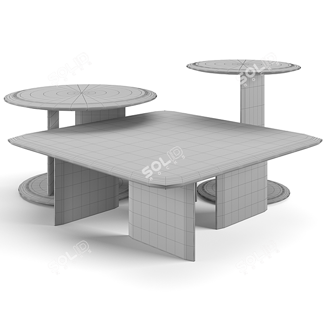 Contemporary Poliform Mush Coffee Tables 3D model image 7