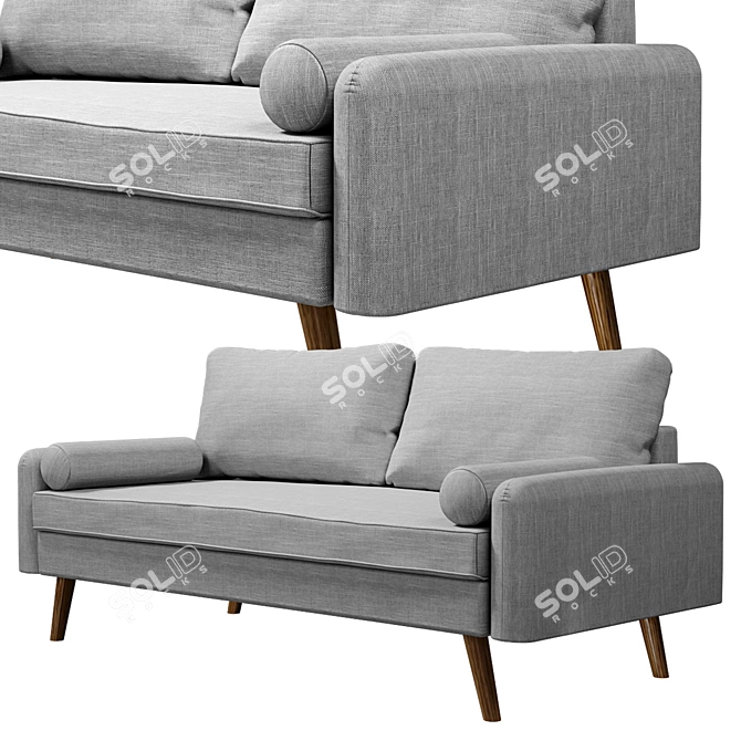 Gray Pink Camden Sofa USA 3D model image 2