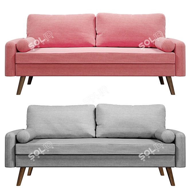 Gray Pink Camden Sofa USA 3D model image 3