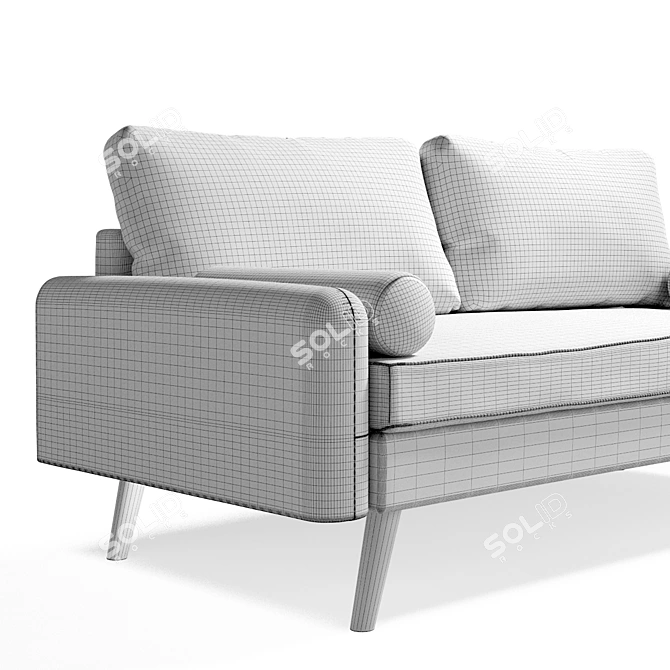 Gray Pink Camden Sofa USA 3D model image 5