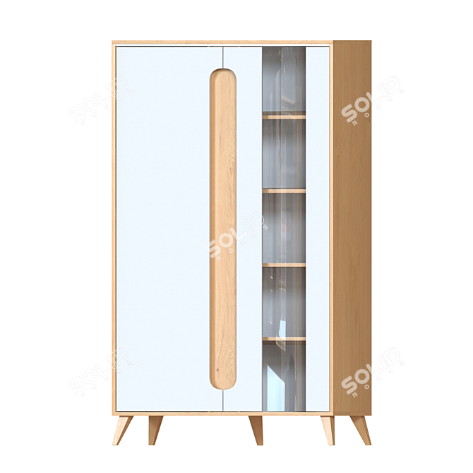  8-Shelf Nova Bookcase White 3D model image 3