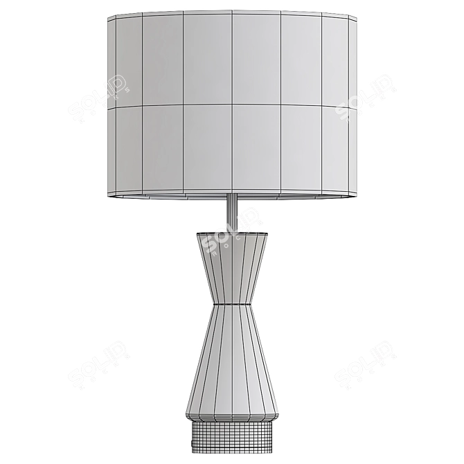 Elegant Metalized Glass Table Lamp 3D model image 2