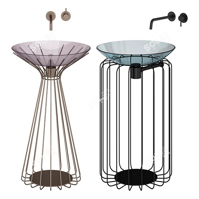 Zaffiro and Isotta Sink Duo 3D model image 1