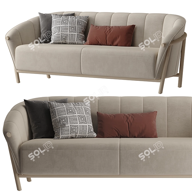 Modern Luxury Sofa 3D Model 3D model image 1