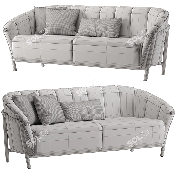 Modern Luxury Sofa 3D Model 3D model image 5