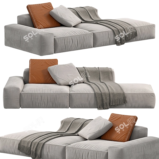 Modern BOCA NAVI Sofa Design 3D model image 2