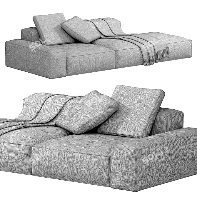 Modern BOCA NAVI Sofa Design 3D model image 3