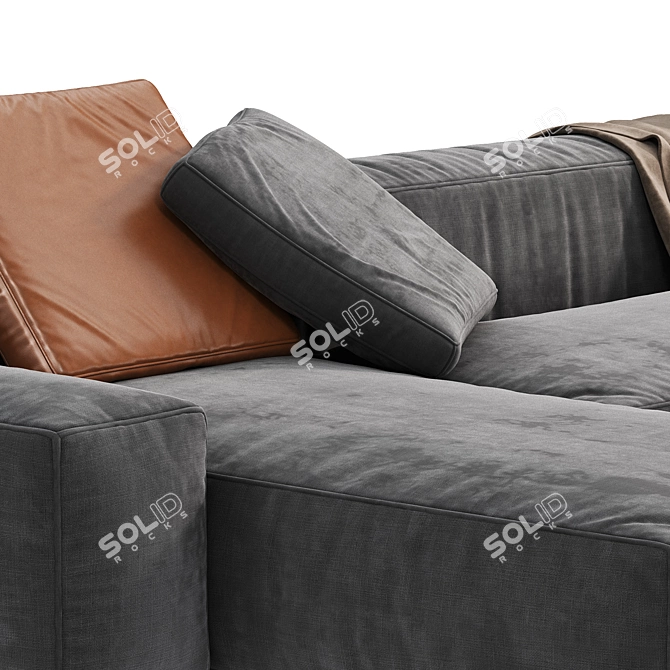 Elegant Modern Boca Navi Sofa 3D model image 4