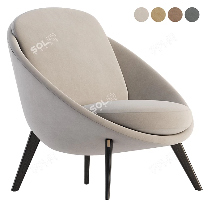 Modern Design LIDO Armchair Minotti 3D model image 1