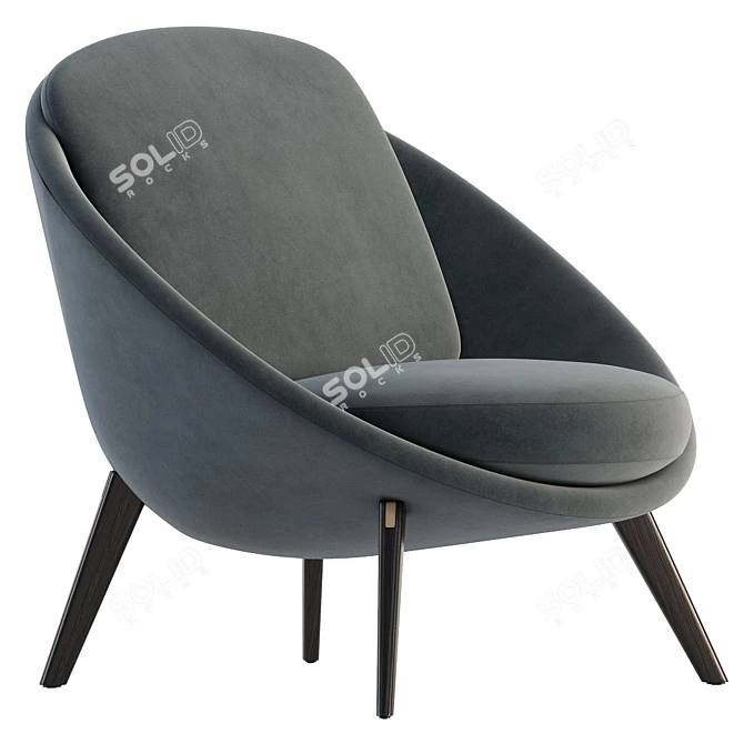 Modern Design LIDO Armchair Minotti 3D model image 2