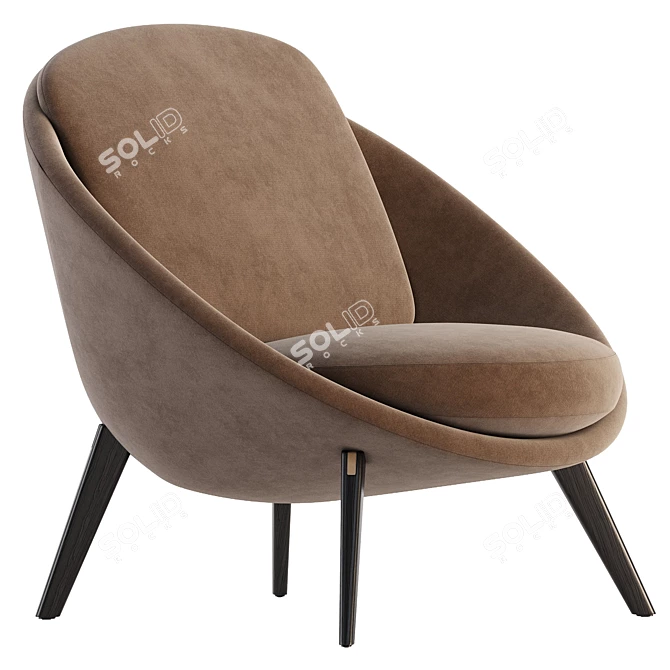 Modern Design LIDO Armchair Minotti 3D model image 3