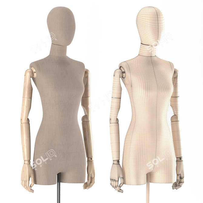 Posh Mannequin Set - 3Ds Max 3D model image 7