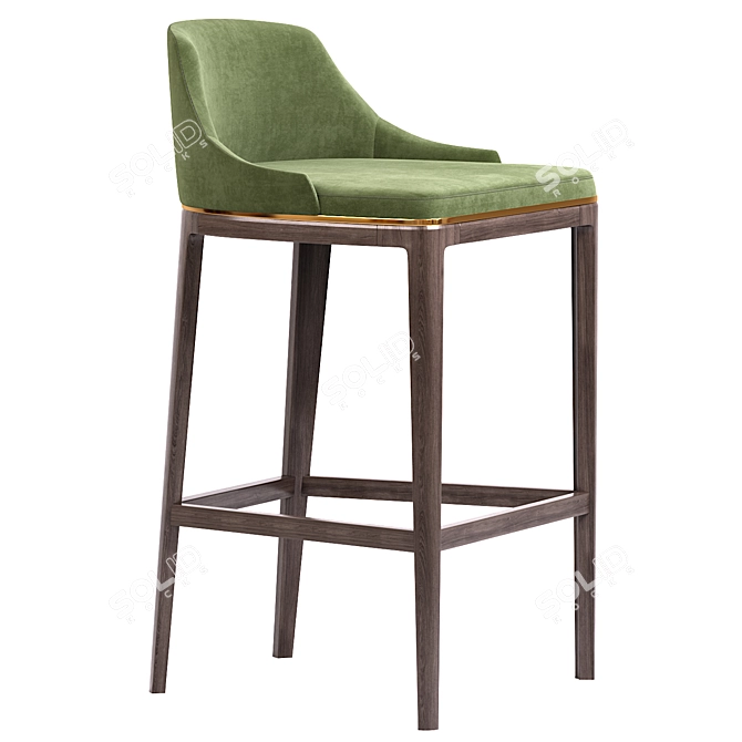 Stylish Mindel Bar Chair 3D model image 1