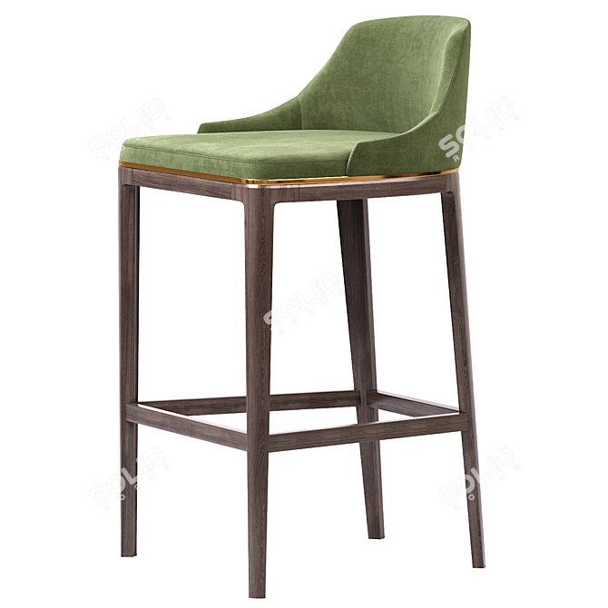 Stylish Mindel Bar Chair 3D model image 2
