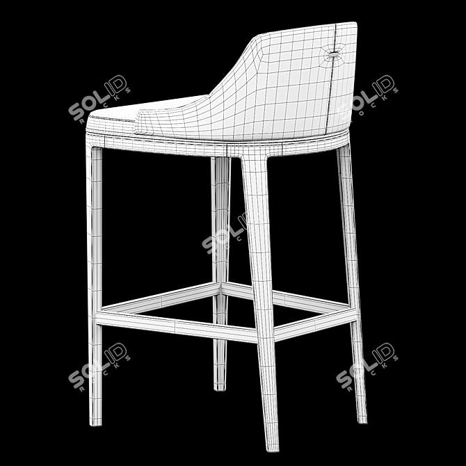 Stylish Mindel Bar Chair 3D model image 5