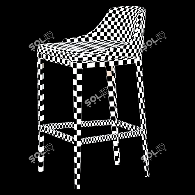Stylish Mindel Bar Chair 3D model image 6