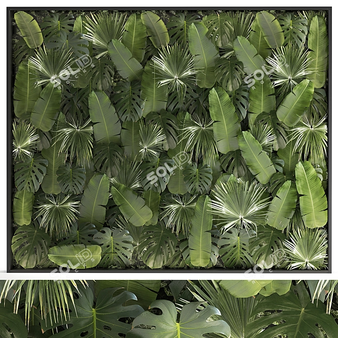 Tropical Greenery Wall Art 3D model image 1