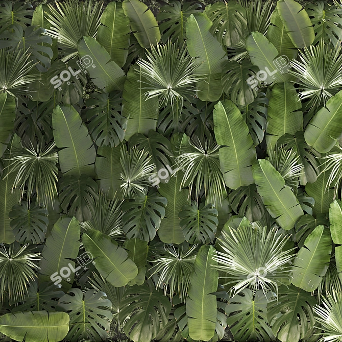 Tropical Greenery Wall Art 3D model image 3