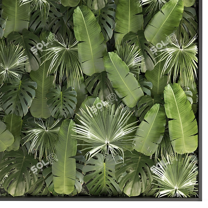 Tropical Greenery Wall Art 3D model image 4