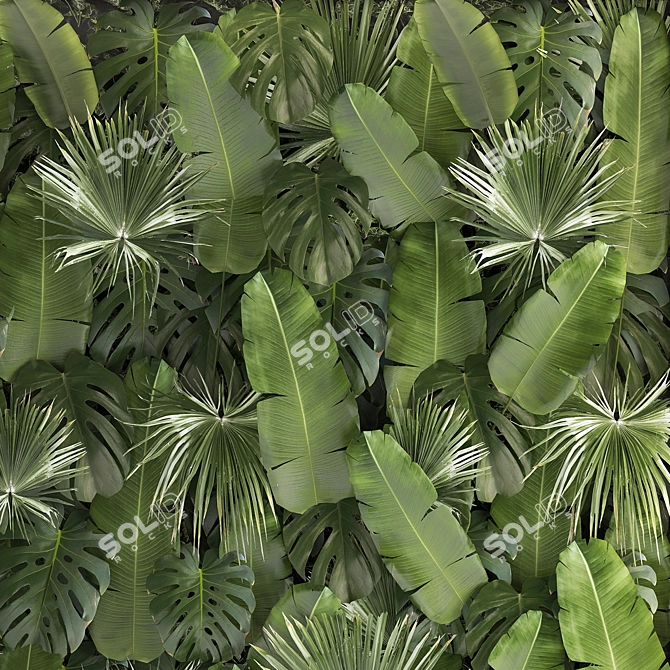 Tropical Greenery Wall Art 3D model image 5