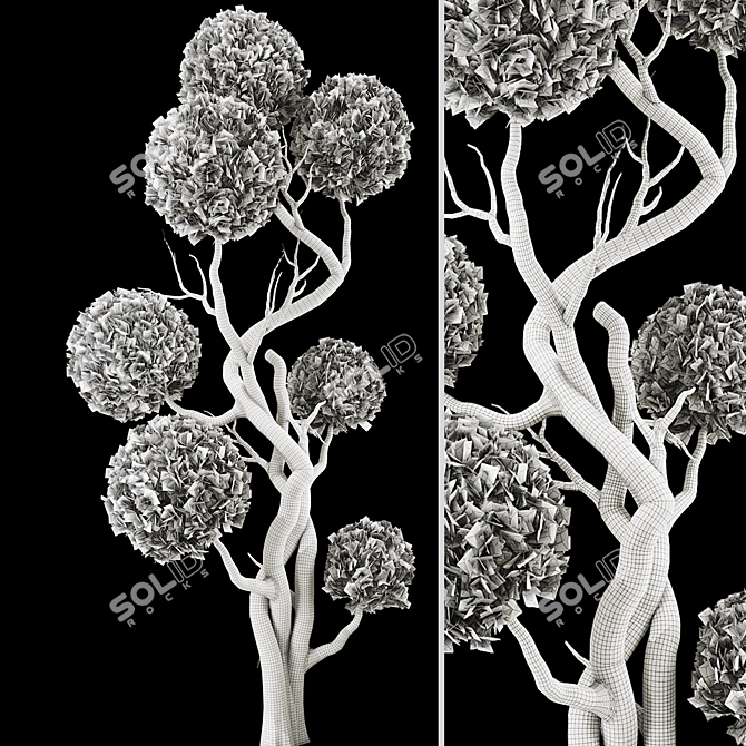 Realistic Ball Tree 3D Model 3D model image 3