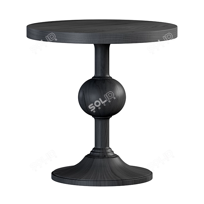 Zuri Coastal Grey Round Table 3D model image 2