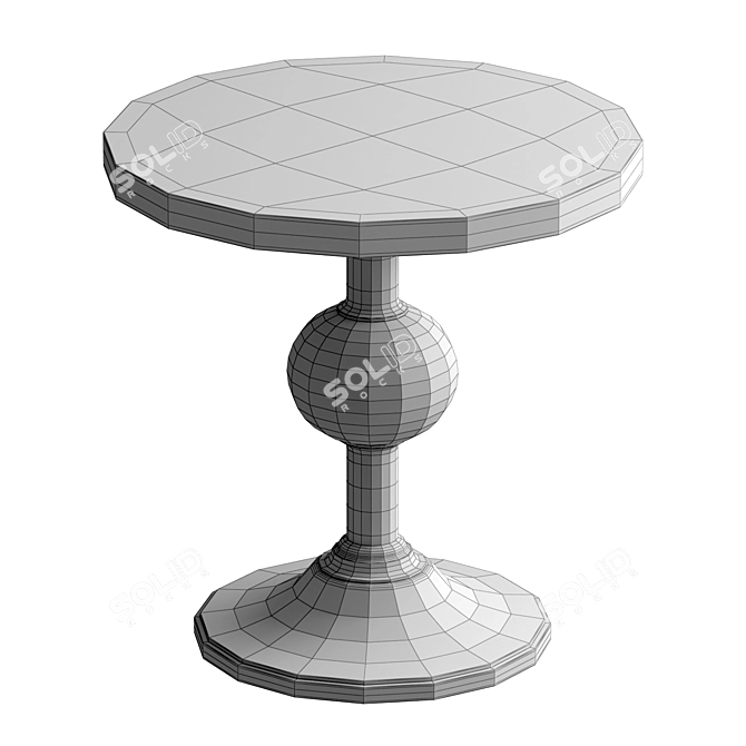 Zuri Coastal Grey Round Table 3D model image 4