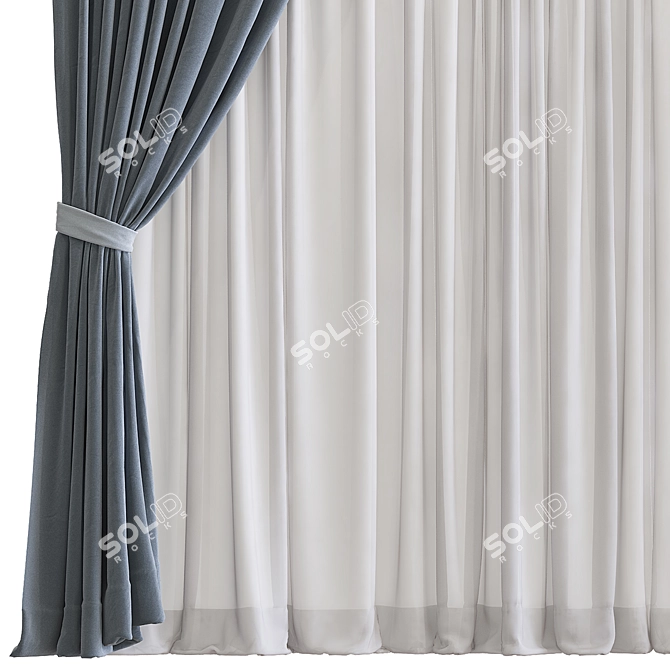 Meshed Curtain Design 3D model image 2