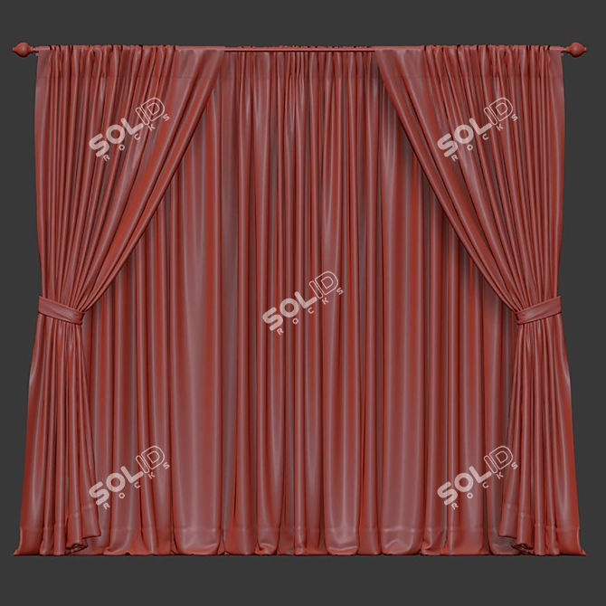 Meshed Curtain Design 3D model image 4