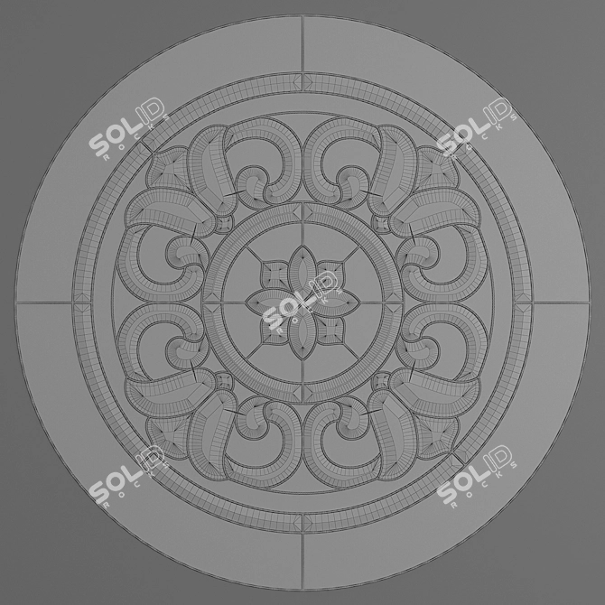 Round Stained Glass Panels 3D model image 5