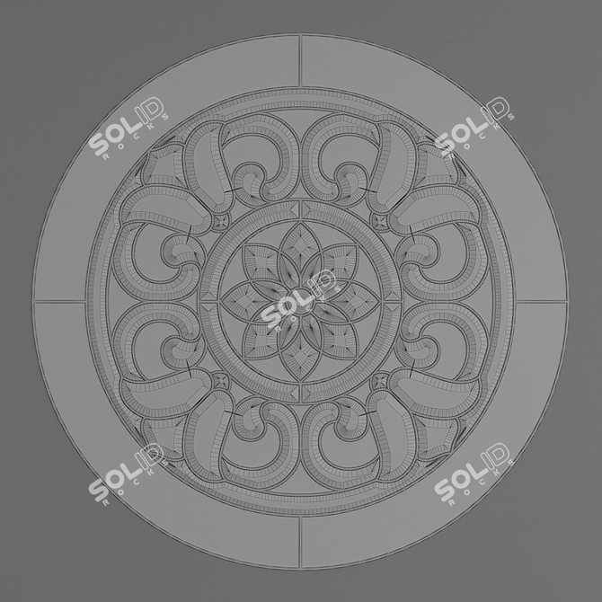 Round Stained Glass Panels 3D model image 6