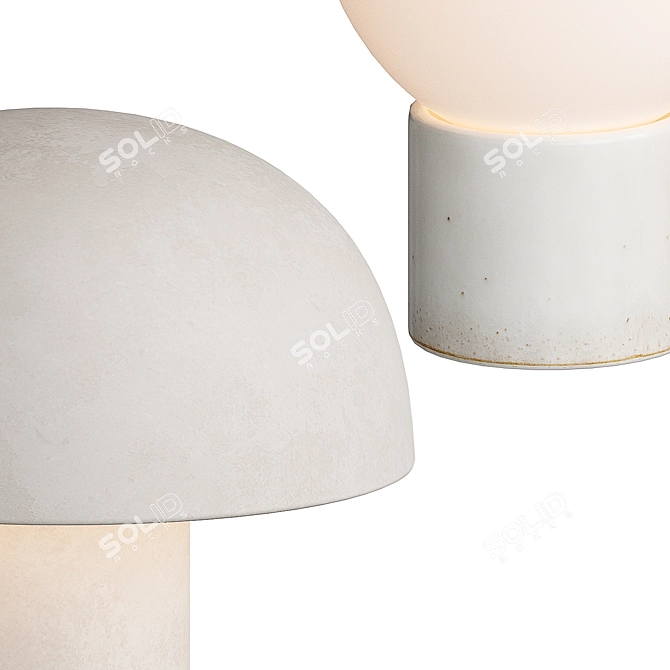 Stylish Limestone Table Lamp CB2 3D model image 2