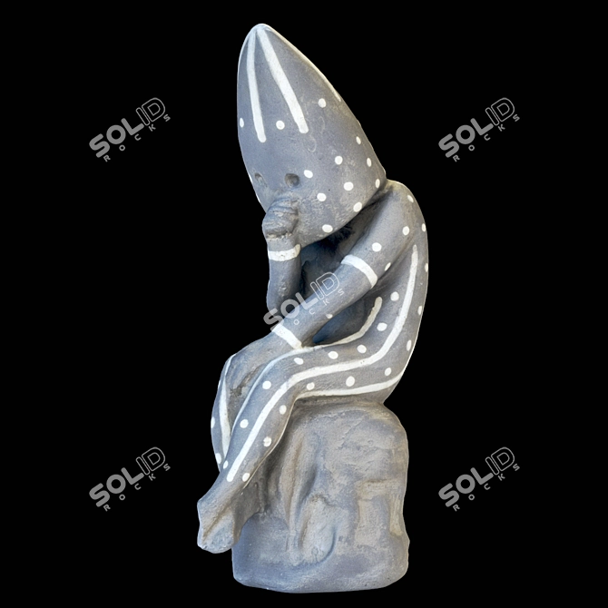 Photogrammetry Selknam Decorative Sculpture 3D model image 1