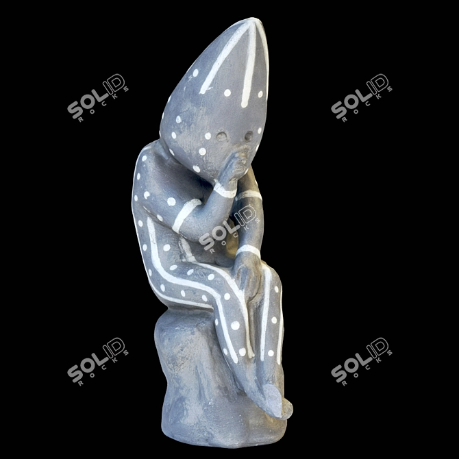 Photogrammetry Selknam Decorative Sculpture 3D model image 2