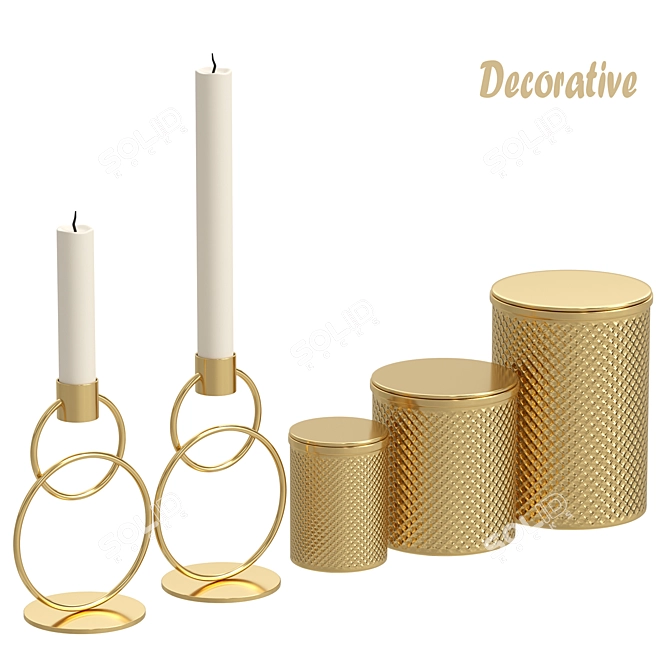 Elegant Decor Set 2015 3D model image 1