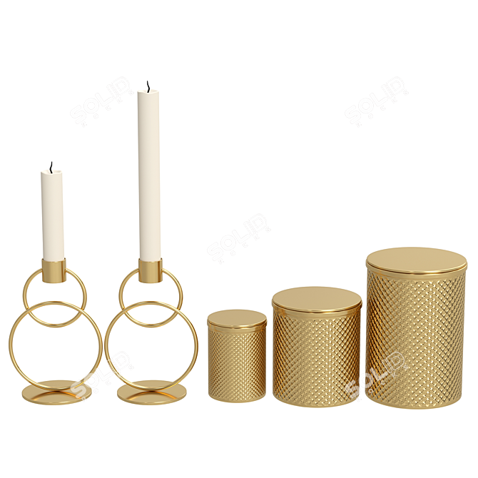 Elegant Decor Set 2015 3D model image 3