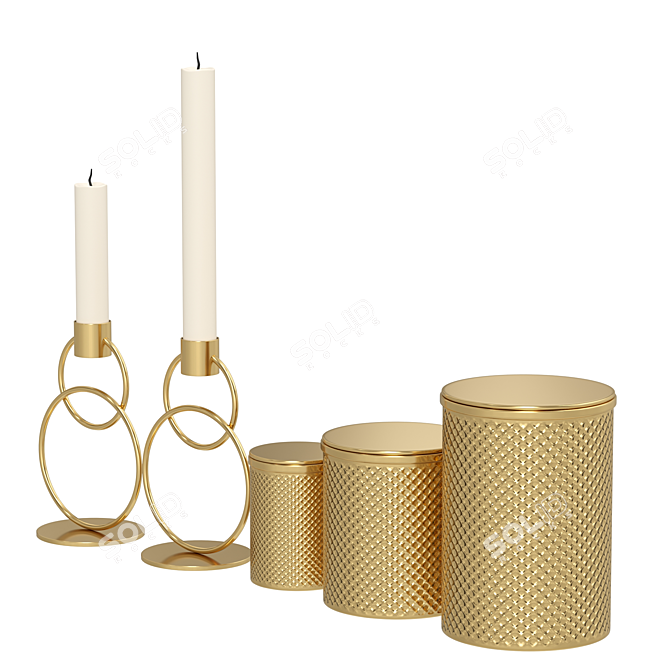 Elegant Decor Set 2015 3D model image 4