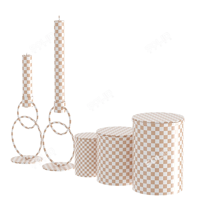 Elegant Decor Set 2015 3D model image 5