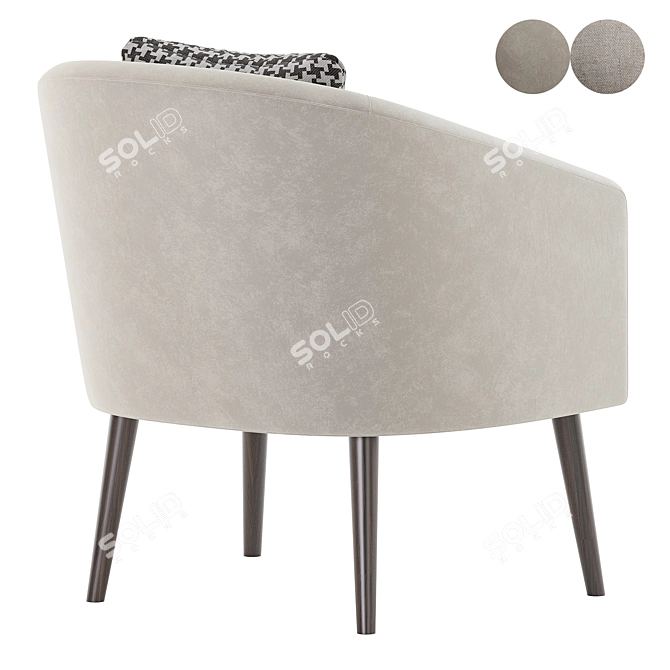 Curved Nest Armchair: Modern Comfort 3D model image 4