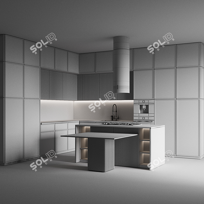 Modern Kitchen Appliance Set 3D model image 6