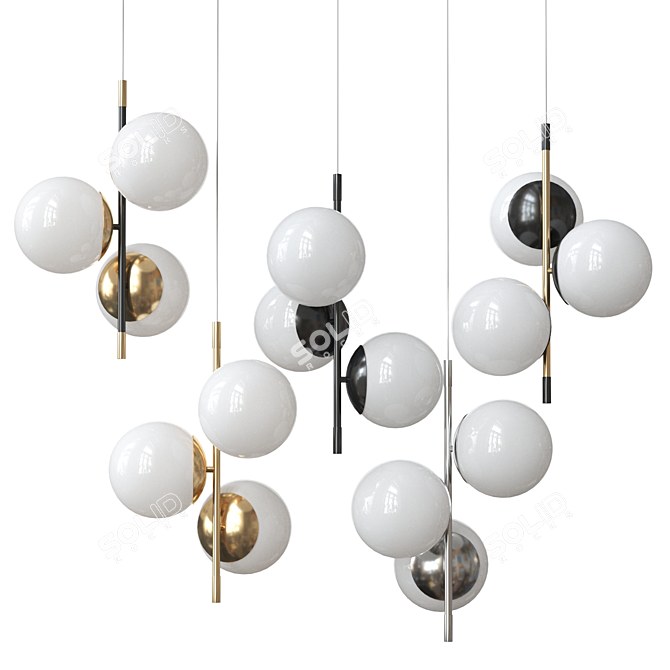 Vintage Charm Pendant Light Fixture 3D model image 1